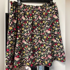 Loft swingy Floral Elastic Waist Skirt
